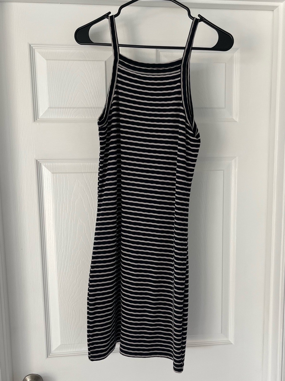 Vero Moda Black and White Striped Mini Tank Dress